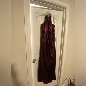 Wine color formal dress